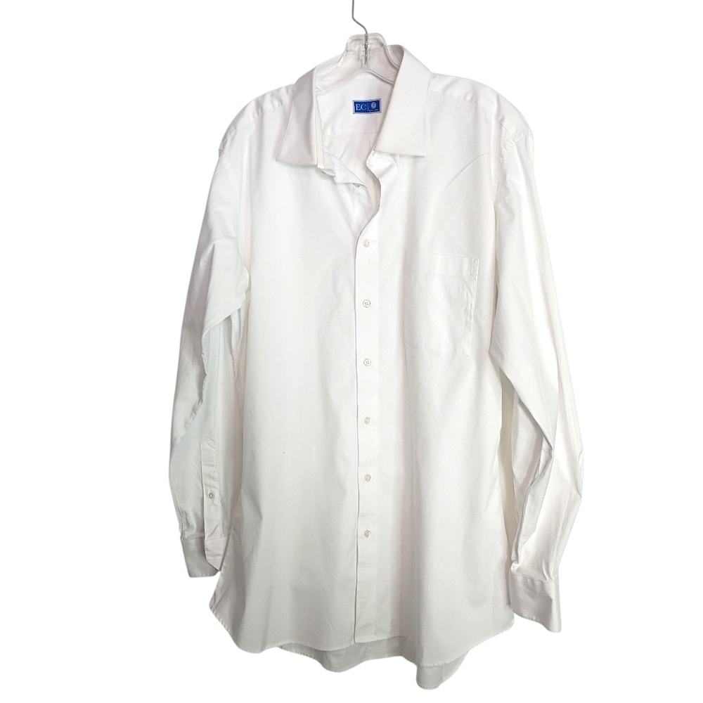 EC -Classic White Men's Button Down Shirt